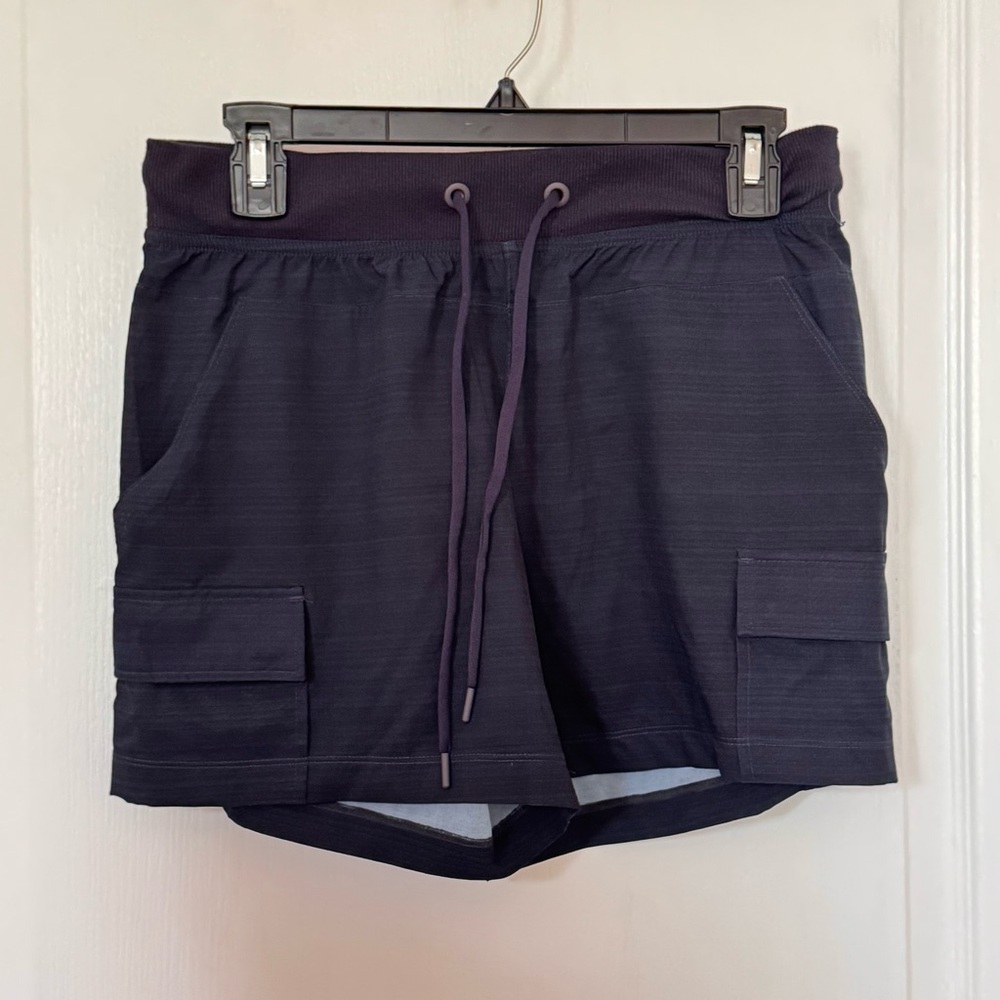 Dark Blue Cargo Athletic Shorts